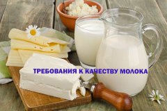 Требования к качеству молока